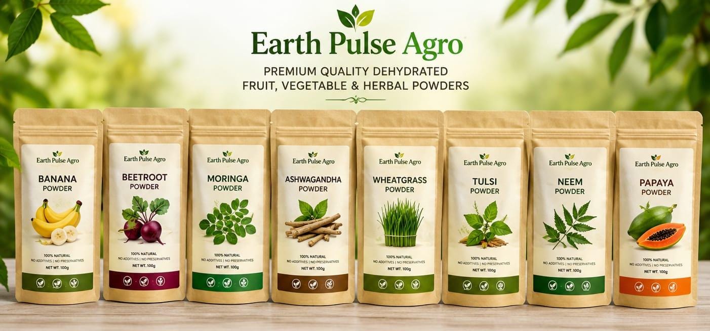 Assortment of premium dehydrated fruits and vegetables